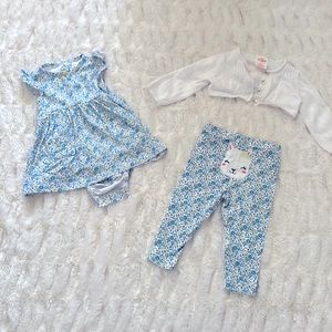 Matching Baby Girl set size 3-6 months.